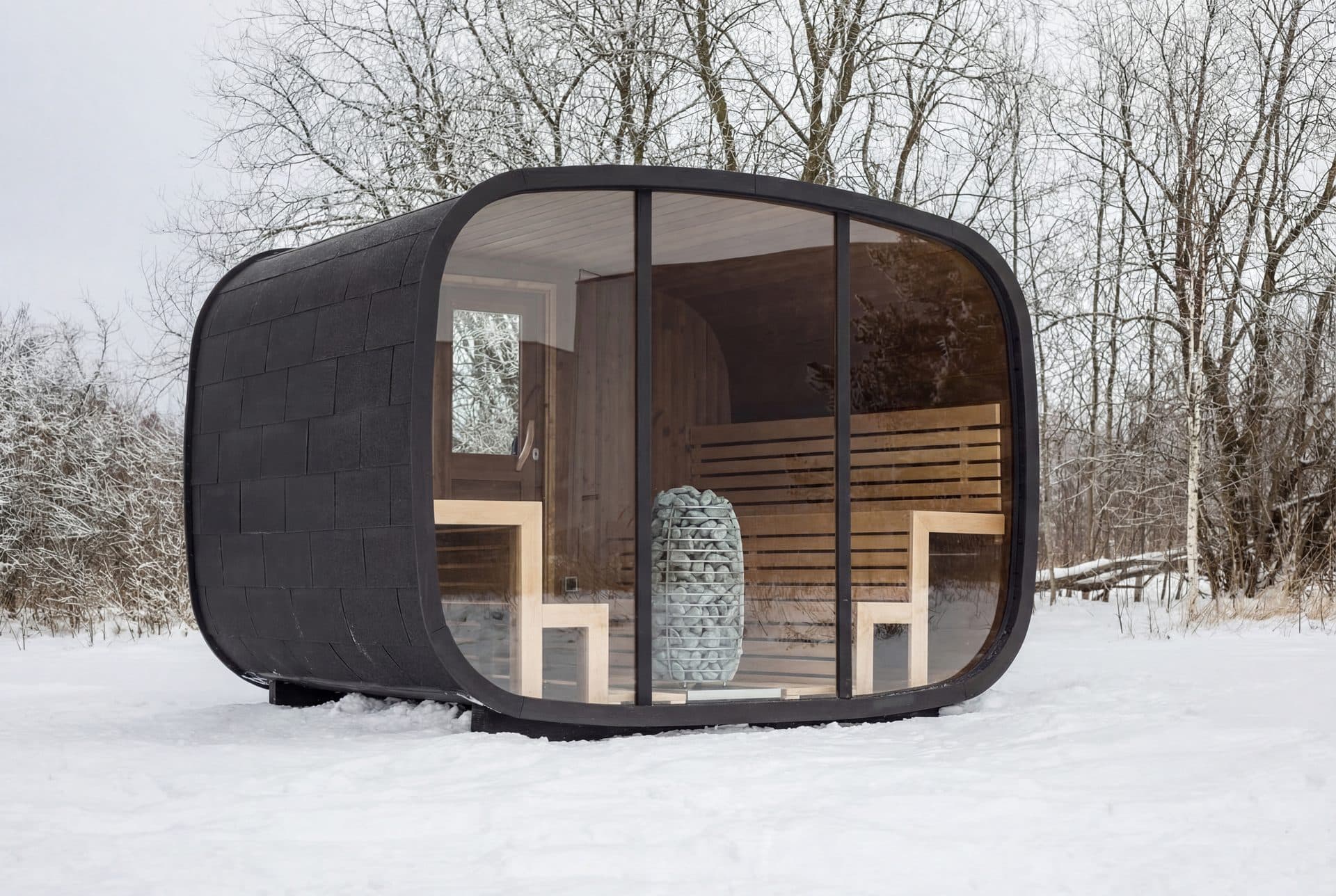 Klint – oval udendørs sauna